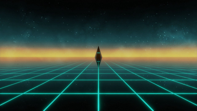 Space station rocket star retrofuturism free wallpaper - medium preview image