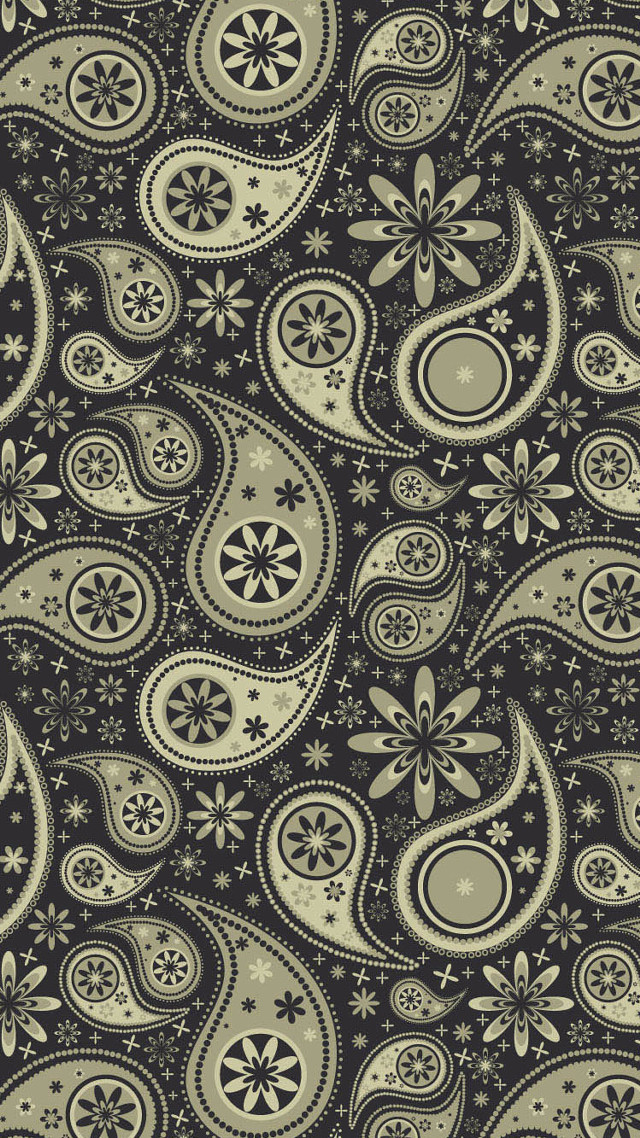 Black white paisley pattern background free wallpaper - medium preview image