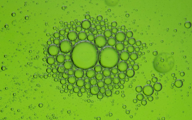 Green bubbles water droplet macro free wallpaper - medium preview image