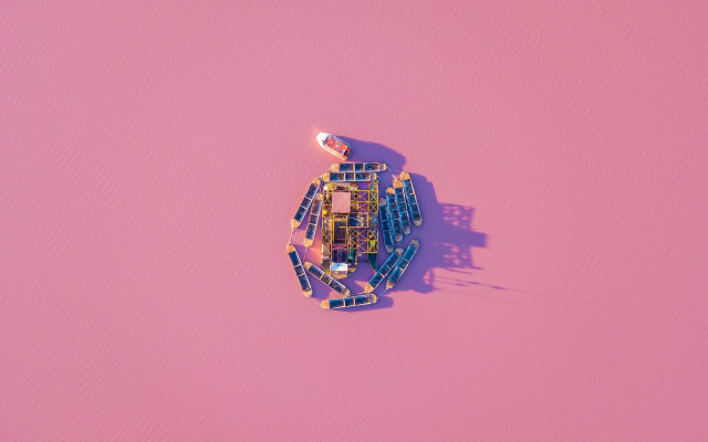 Pink boat desert sunset microscopic free wallpaper - medium preview image