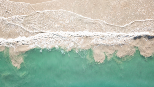 Australian beach wave surfing aerial free wallpaper - medium preview image