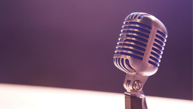 Microphone table purple background purple free wallpaper - medium preview image