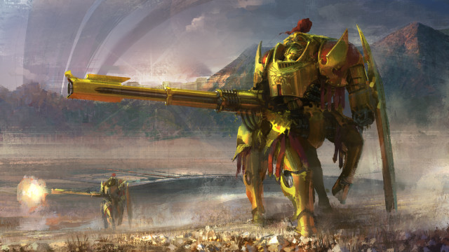 Giant robot gun crowd mecha free wallpaper - medium preview image