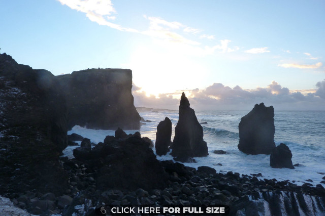 Rocky beach sunset clouds water #6 free wallpaper - medium preview image