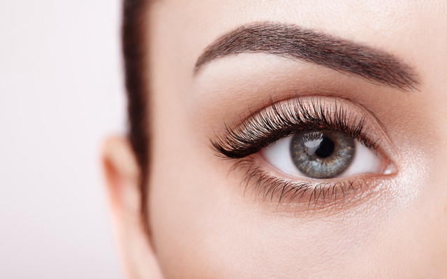 Woman eye long lashes brown free wallpaper - medium preview image