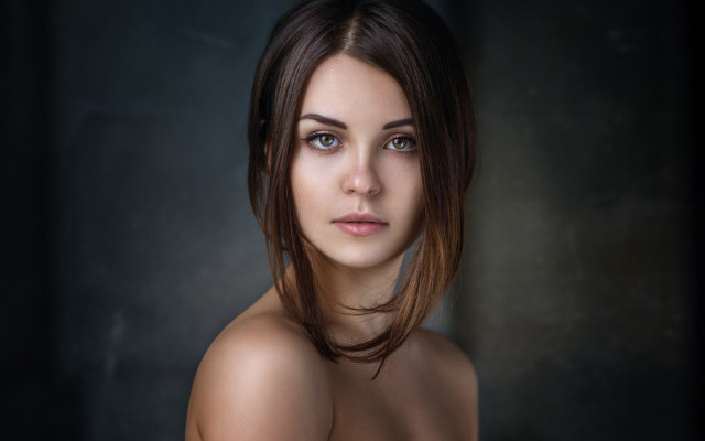 Elina karimova portrait bangs brown free wallpaper - medium preview image