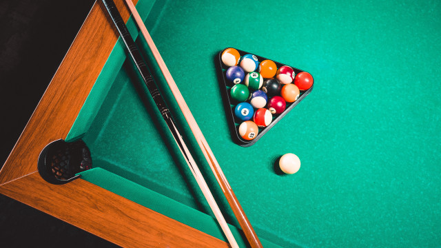 Pool table triangle cues moon free wallpaper - medium preview image