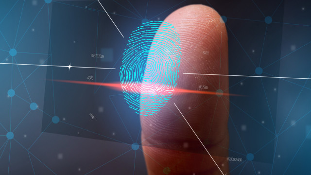 Fingerprint red line screen umbrella free wallpaper - medium preview image