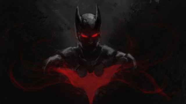 Batman red eyes black mask free wallpaper - medium preview image