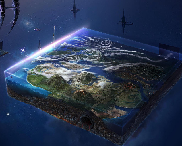 Box planet picture space station free wallpaper - medium preview image