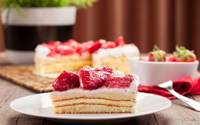Strawberry shortcake rococo food photography free wallpaper - medium preview image
