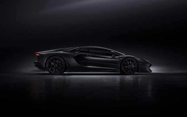 Black sports car dark room #40 free wallpaper - medium preview image