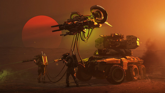 Sci fi space vehicle weapon free wallpaper - medium preview image