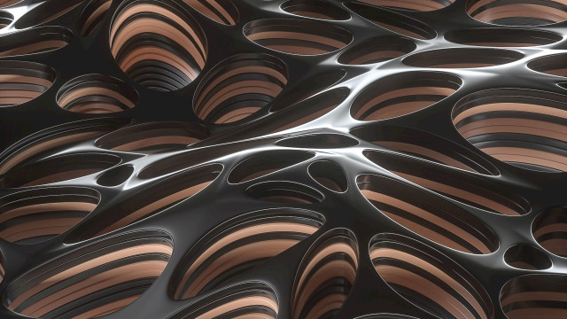 Black brown wavy pattern fractals free wallpaper - medium preview image