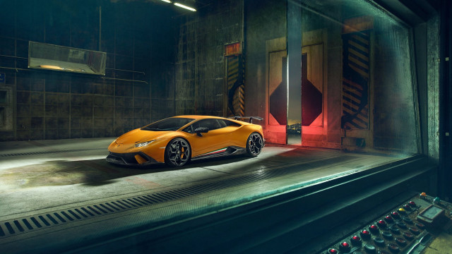 Yellow sports car garage soundboard free wallpaper - medium preview image