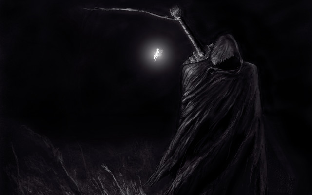 Woman candle dark night fantasy free wallpaper - medium preview image