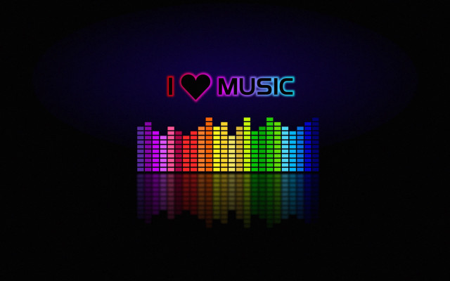 Colorful equalizer love music rainbow free wallpaper - medium preview image