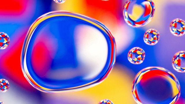 Bubbles water color background abstract free wallpaper - medium preview image