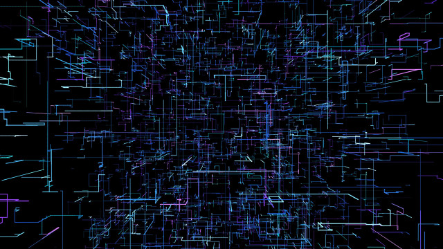 Complex structure lines dots blue free wallpaper - medium preview image