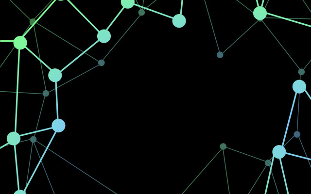 Black background network pattern wireframe free wallpaper - medium preview image