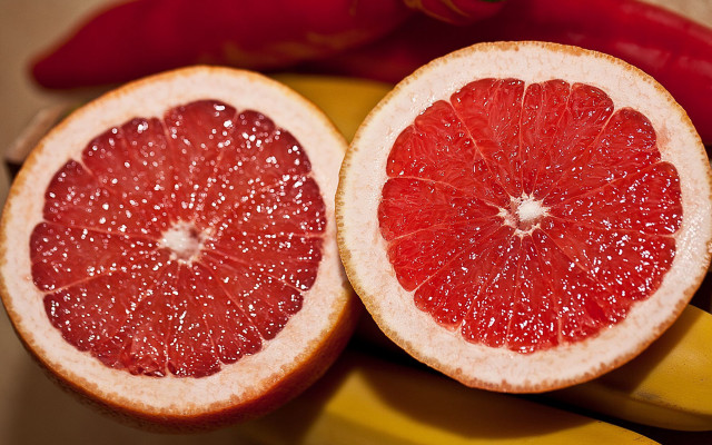 Grapefruit banana pepper plate food free wallpaper - medium preview image