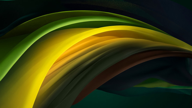 Colorful abstract wave green yellow free wallpaper - medium preview image