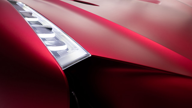 Red sports car hood light free wallpaper - medium preview image