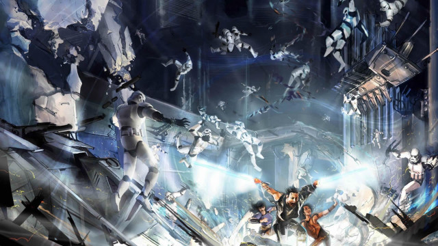 Futuristic city star wars theme free wallpaper - medium preview image
