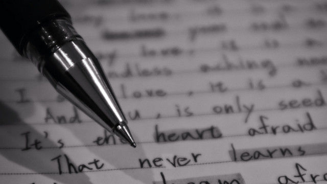 Pen paper note letterism blackwhite free wallpaper - medium preview image
