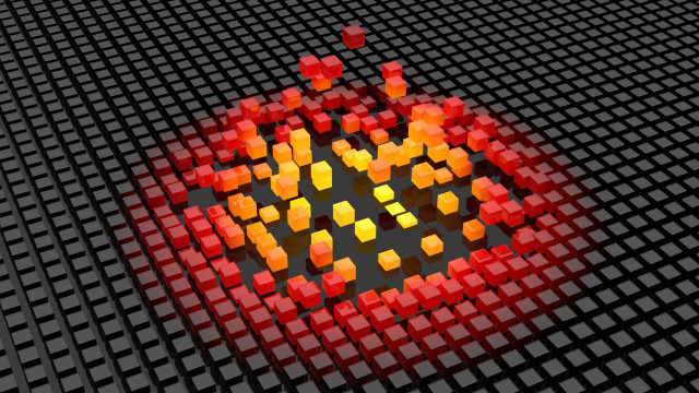 Red yellow fence honeycomb checkered free wallpaper - medium preview image