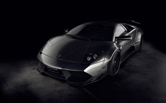 Black sports car dark room #29 free wallpaper - medium preview image