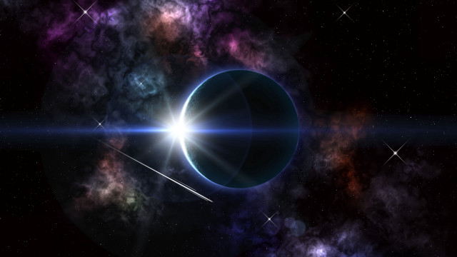 Bright star black hole space free wallpaper - medium preview image