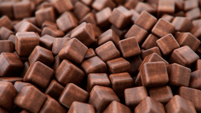 Chocolate cubes closeup brick floor free wallpaper - medium preview image