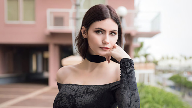 Evaline ness black dress profile free wallpaper - medium preview image