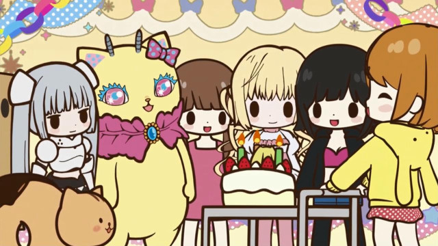 Girls table cake cat party free wallpaper - medium preview image