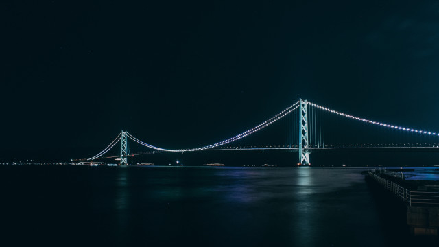 Long bridge clocktower fullmoon night free wallpaper - medium preview image