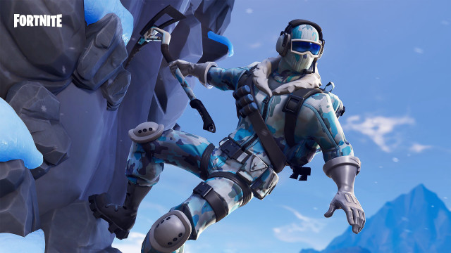 Futuristic climber mountain sky ice free wallpaper - medium preview image