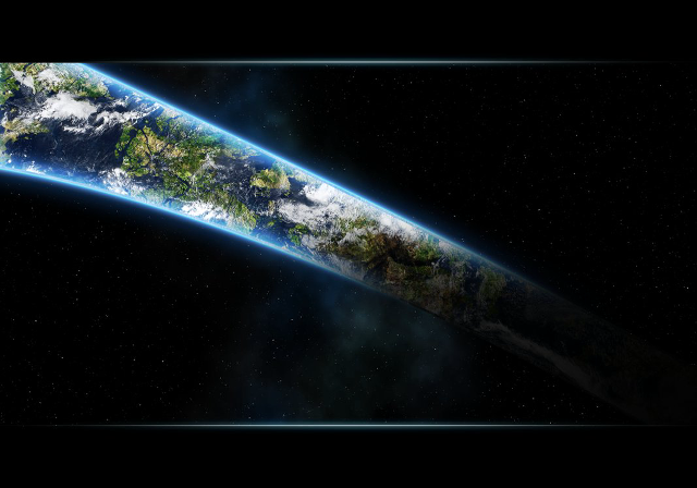 Earth view space bright light free wallpaper - medium preview image