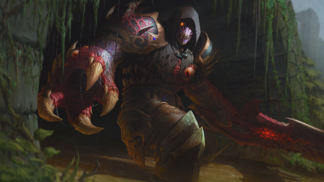 Giant forest creature red black free wallpaper - medium preview image