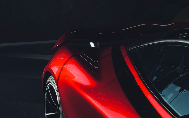 Red sports car night futurism free wallpaper - medium preview image