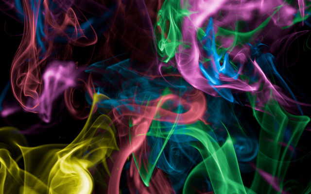Psychedelic smoke colorful shapes glow free wallpaper - medium preview image