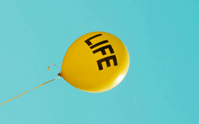 Yellow balloon life sky cloud free wallpaper - medium preview image