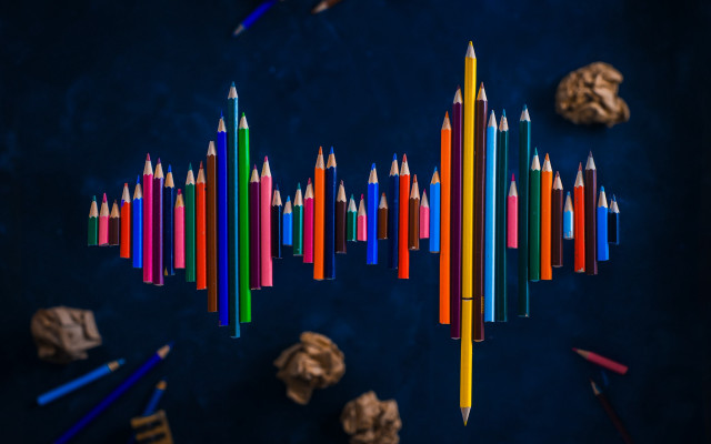 Pencils rocks cookie table blue free wallpaper - medium preview image