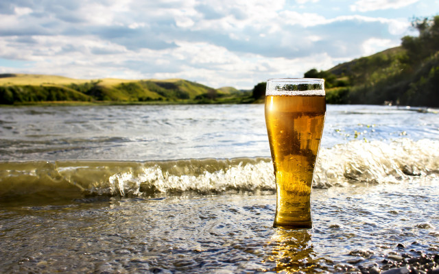 Beach beer waves sky island free wallpaper - medium preview image