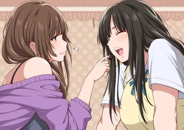 Girls talking brushing teeth mouth free wallpaper - medium preview image