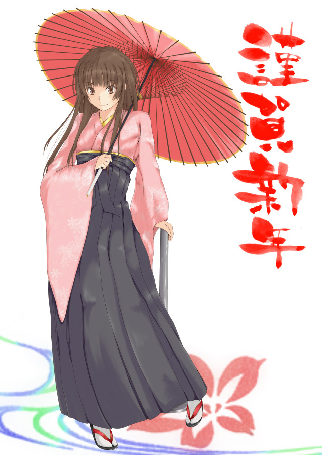 Woman umbrella flower cherry blossoms free wallpaper - medium preview image