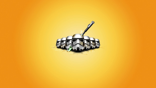 Yellow black white parody starwars free wallpaper - medium preview image
