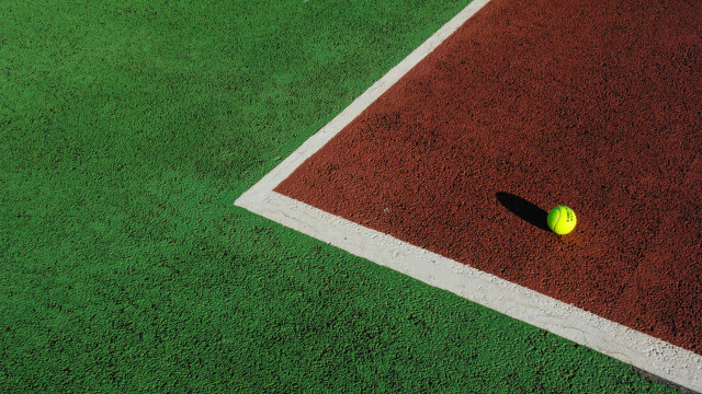 Tennis ball shadow racket court free wallpaper - medium preview image
