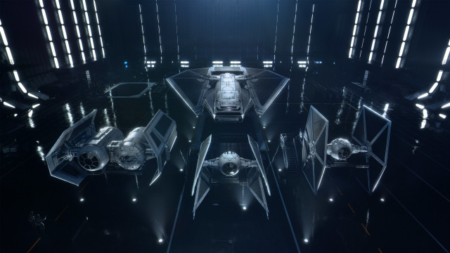 Space station shuttles lights raytracing free wallpaper - medium preview image