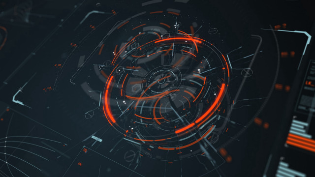 Futuristic abstract red circle city free wallpaper - medium preview image